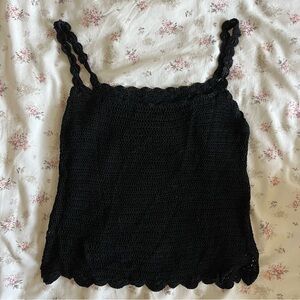 Vintage Black Crochet Top